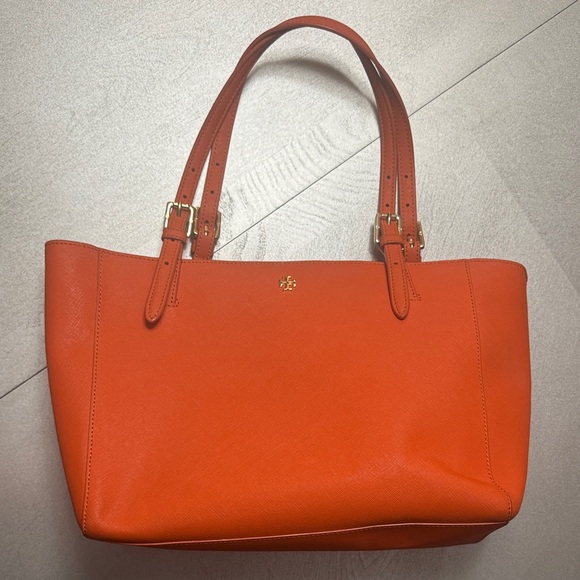 Tory Burch Vibrant Orange Tote - Picture 1 of 15